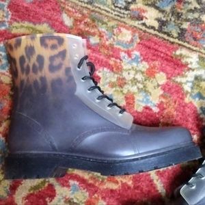 BRAND NEW Mix No. 6 Faded Cheetah Print Waterproof Combat Boots